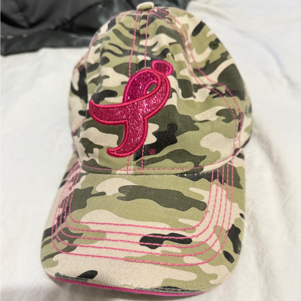 Camouflage Kids Cap with Pink Accent